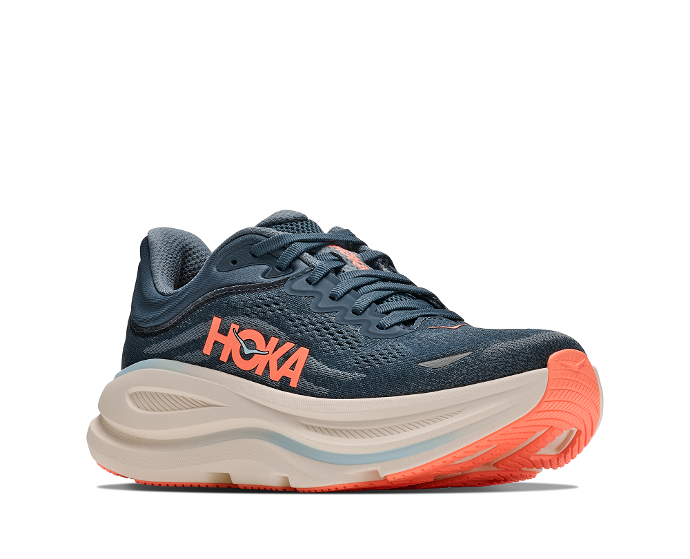 HOKA Bondi 9 女 路跑鞋 霧藍/粉橘 1162012FDNV
