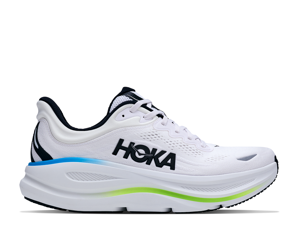 HOKA Bondi 9 女 寬楦 路跑鞋 霜白色/黑 1162014FLCK