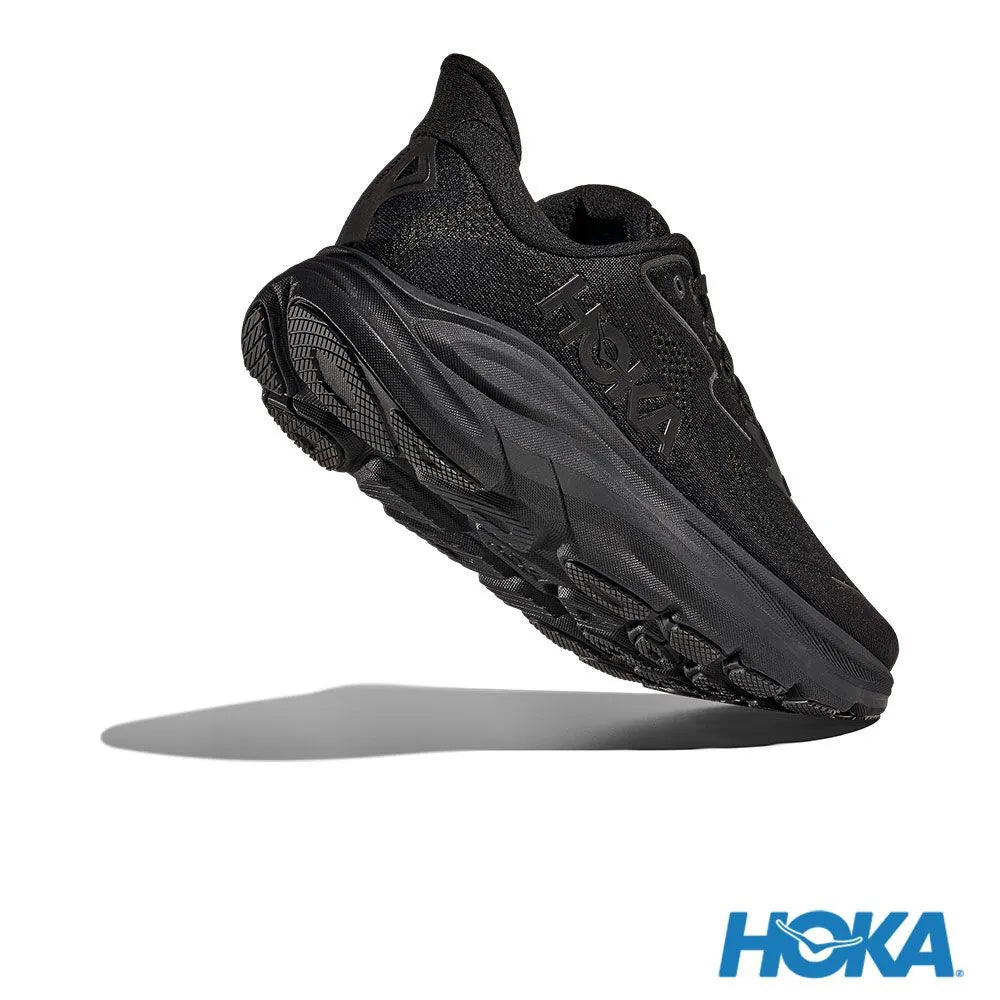 HOKA 女 Clifton 10 寬楦 路跑鞋 黑 1162050BBLC