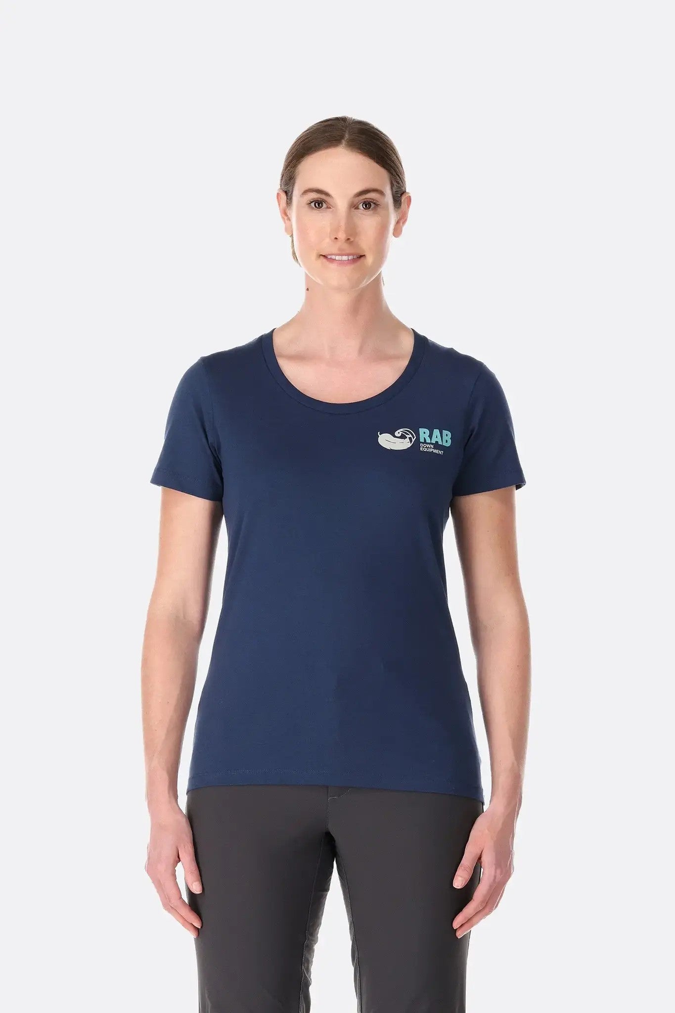 【英國 RAB】Stance Mountain Vintage Tee 透氣短袖有機棉T恤 女款 深墨藍 QCB76