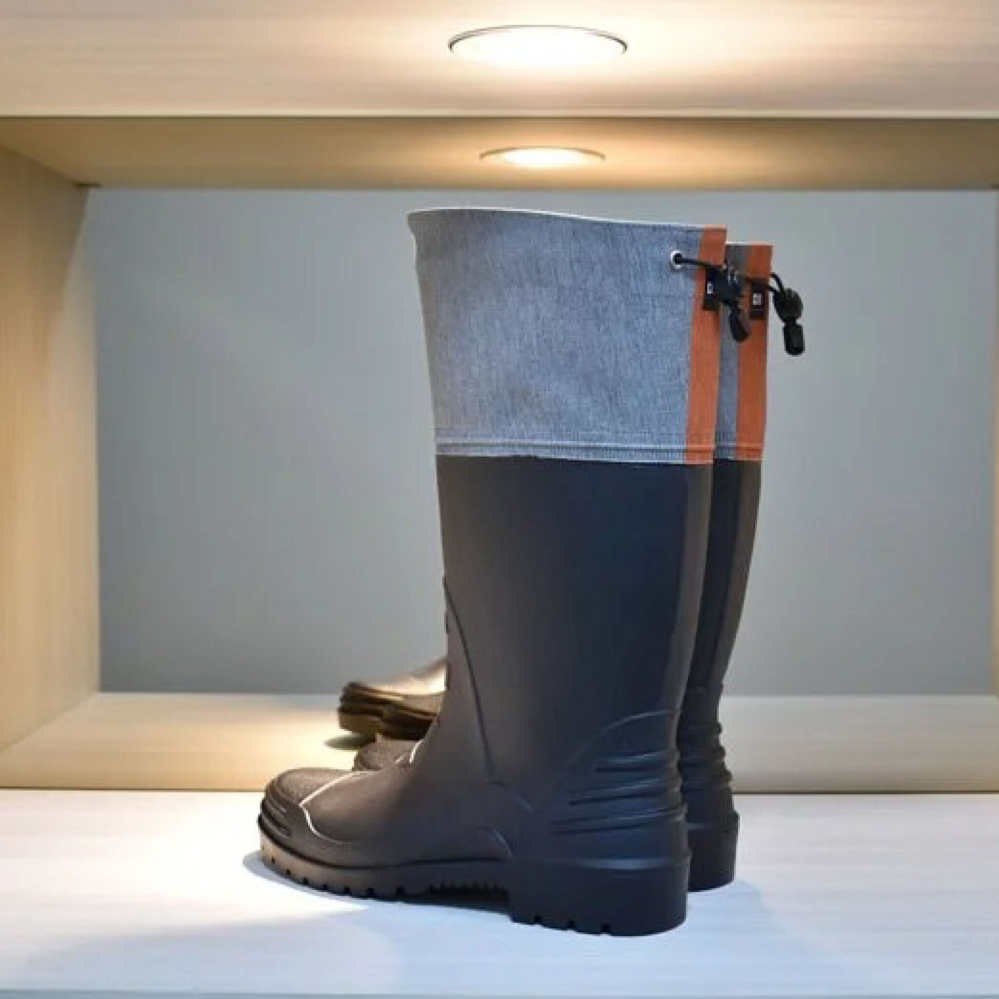 【DI JAN】D3 系列 後束口設計 可摺式登山雨鞋 文青灰 di-jan-grey