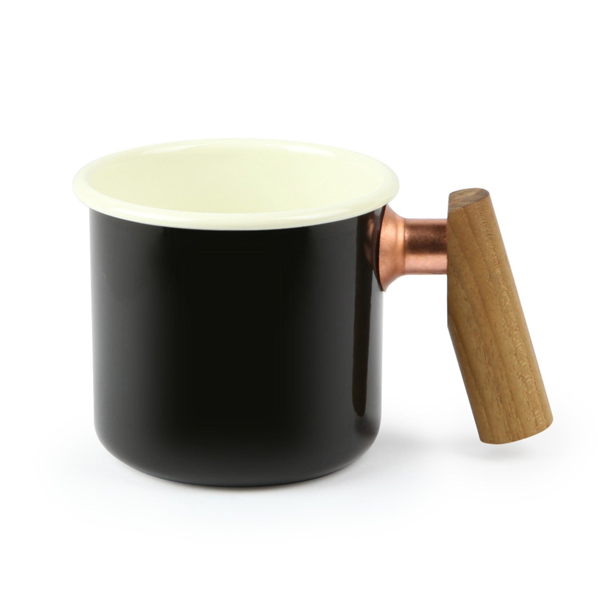 Truvii 木柄琺瑯杯 咖啡杯 品茗茶杯 400ml TENM2