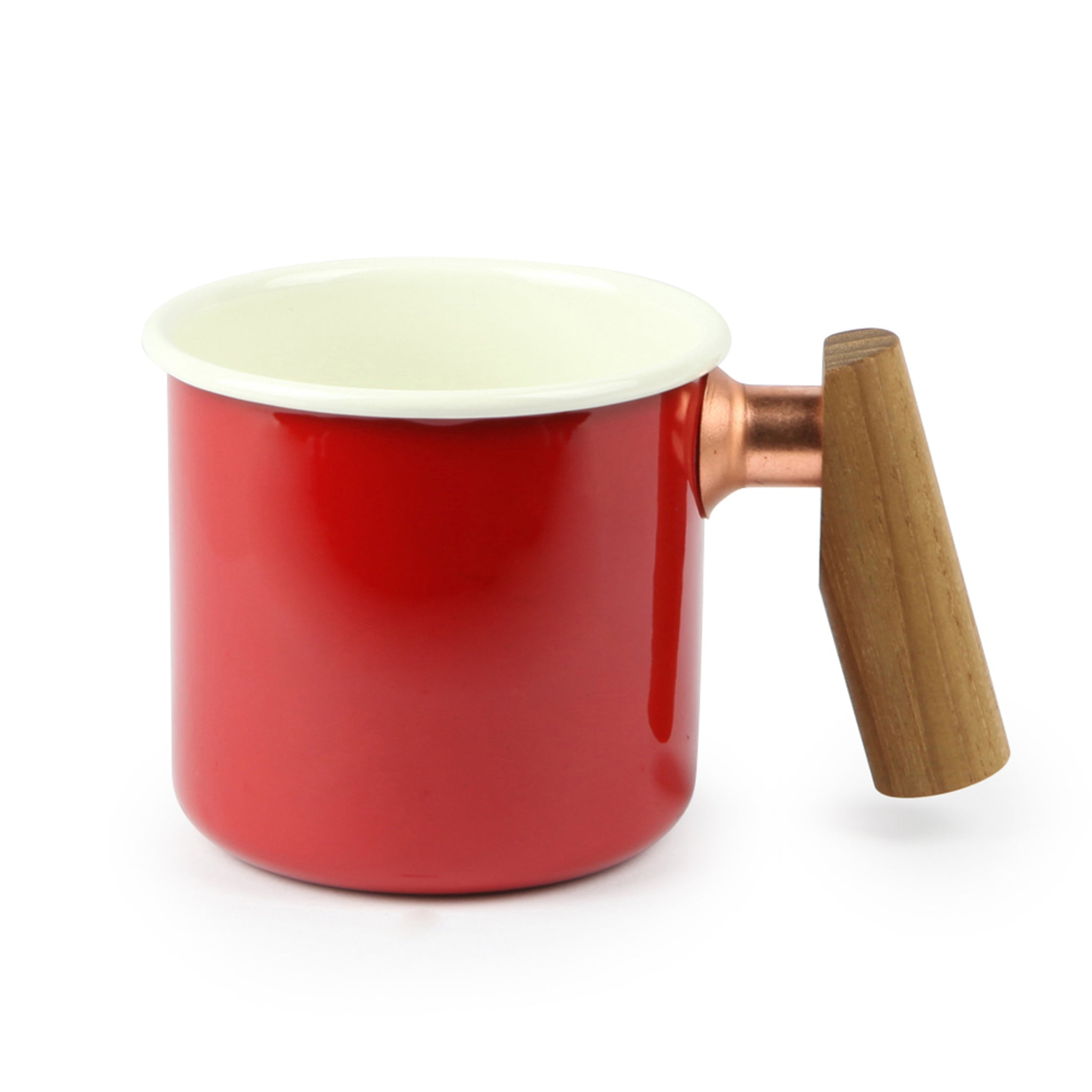 Truvii 木柄琺瑯杯 咖啡杯 品茗茶杯 400ml TENM2