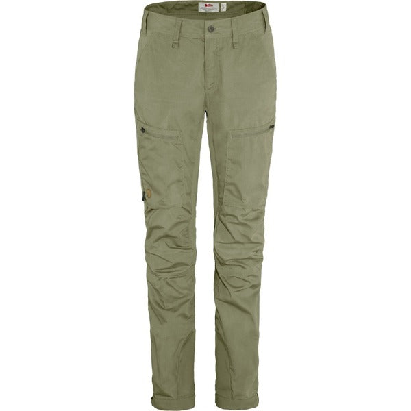 【小狐狸 Fjallraven】Abisko Lite Trekking Trousers 拼接彈性長褲 女 淺橄欖 89583 622