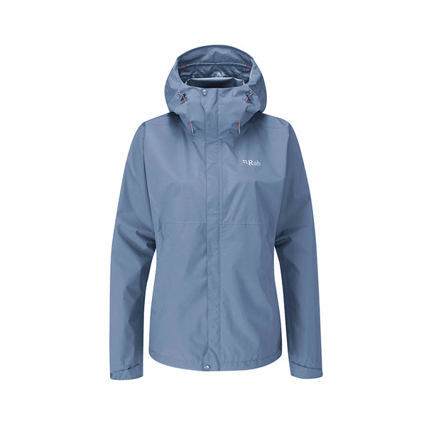 【英國 RAB】Downpour Eco Jacket 透氣防風防水連帽外套 女款 白令海藍 #QWG83