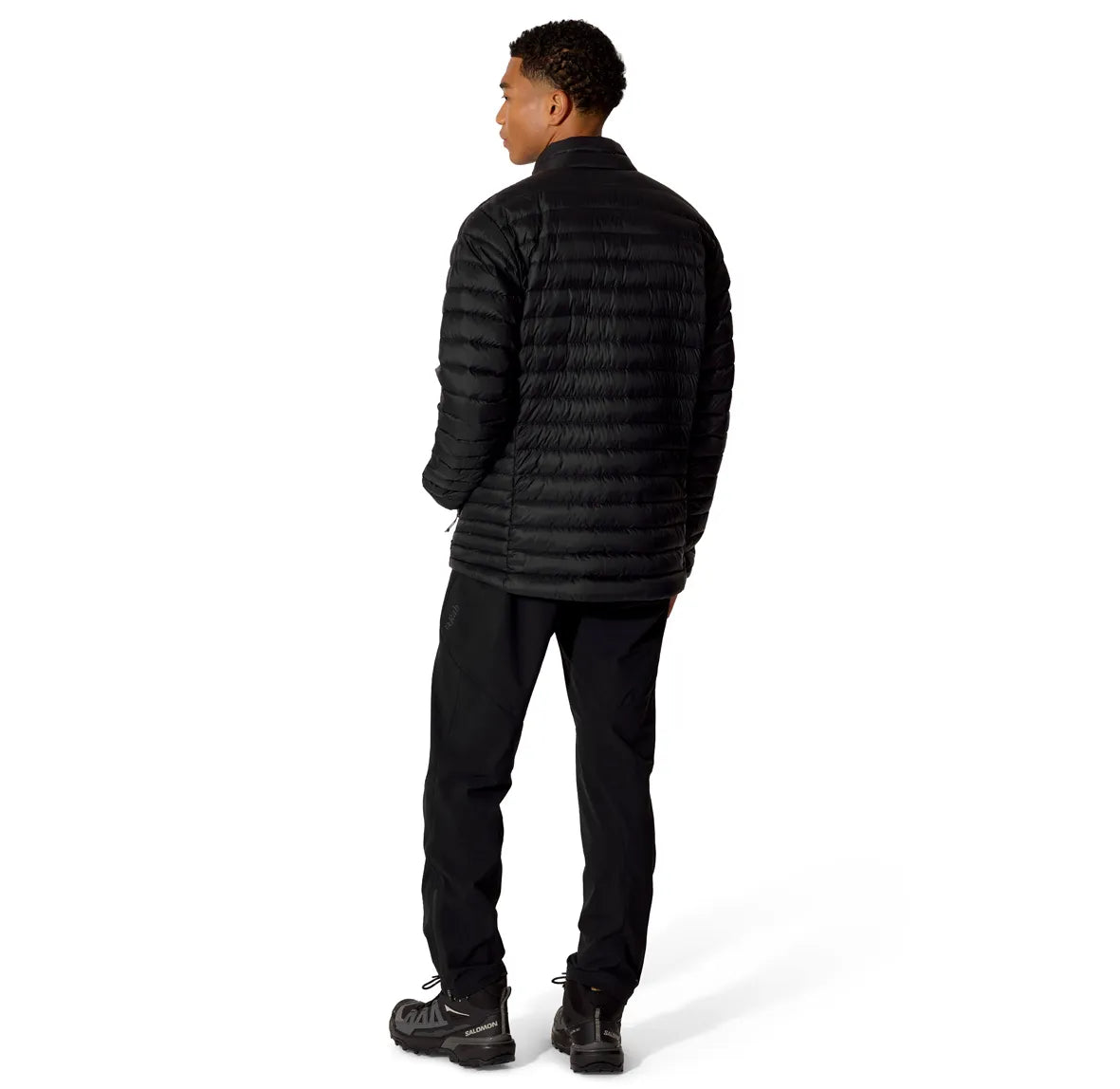 Rab Microlight Jacket 男 輕量防風羽絨立領外套 黑色 QDB94