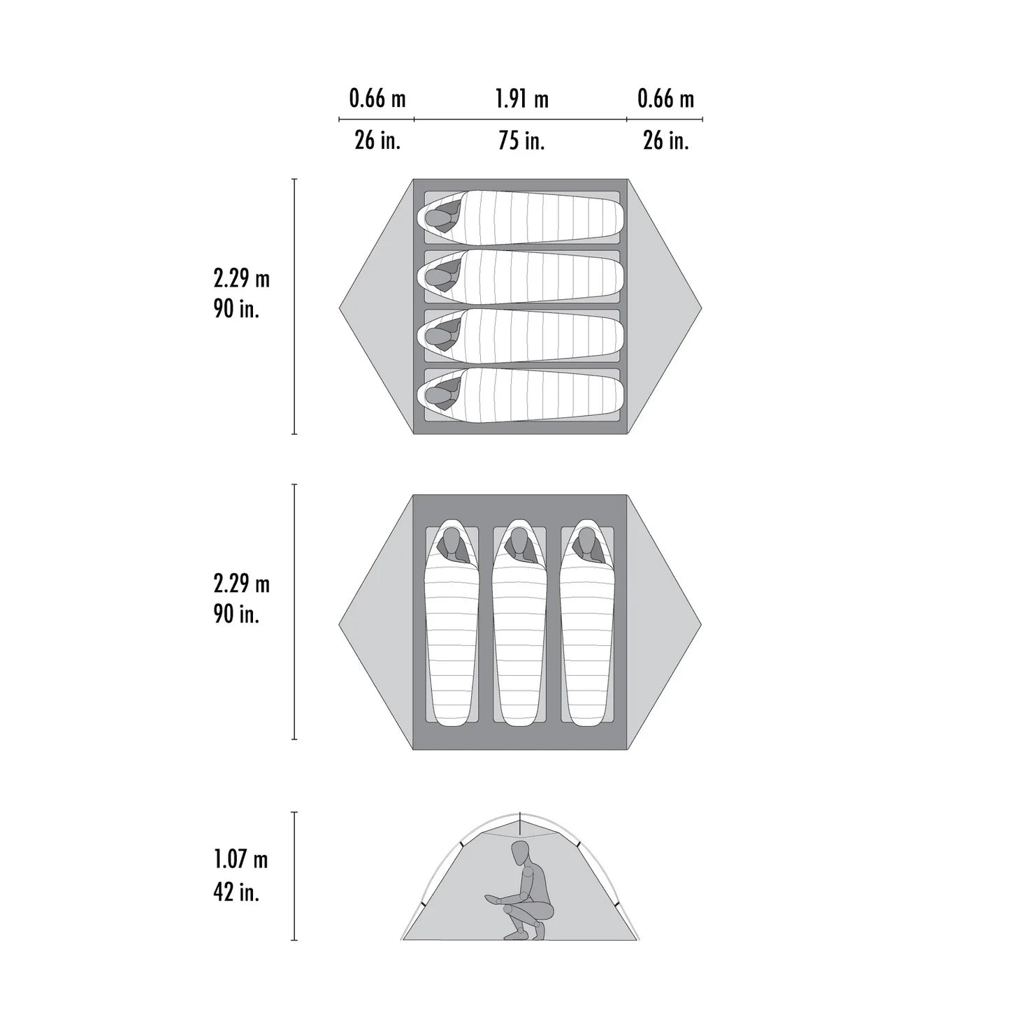 MSR Hubba Hubba™ LT 輕量 登山帳蓬 3人 13938