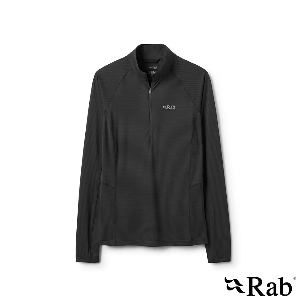 RAB Sonic LS Zip 長袖 輕量 抗臭 立領 半拉鍊 排汗衣 女款 QCC54