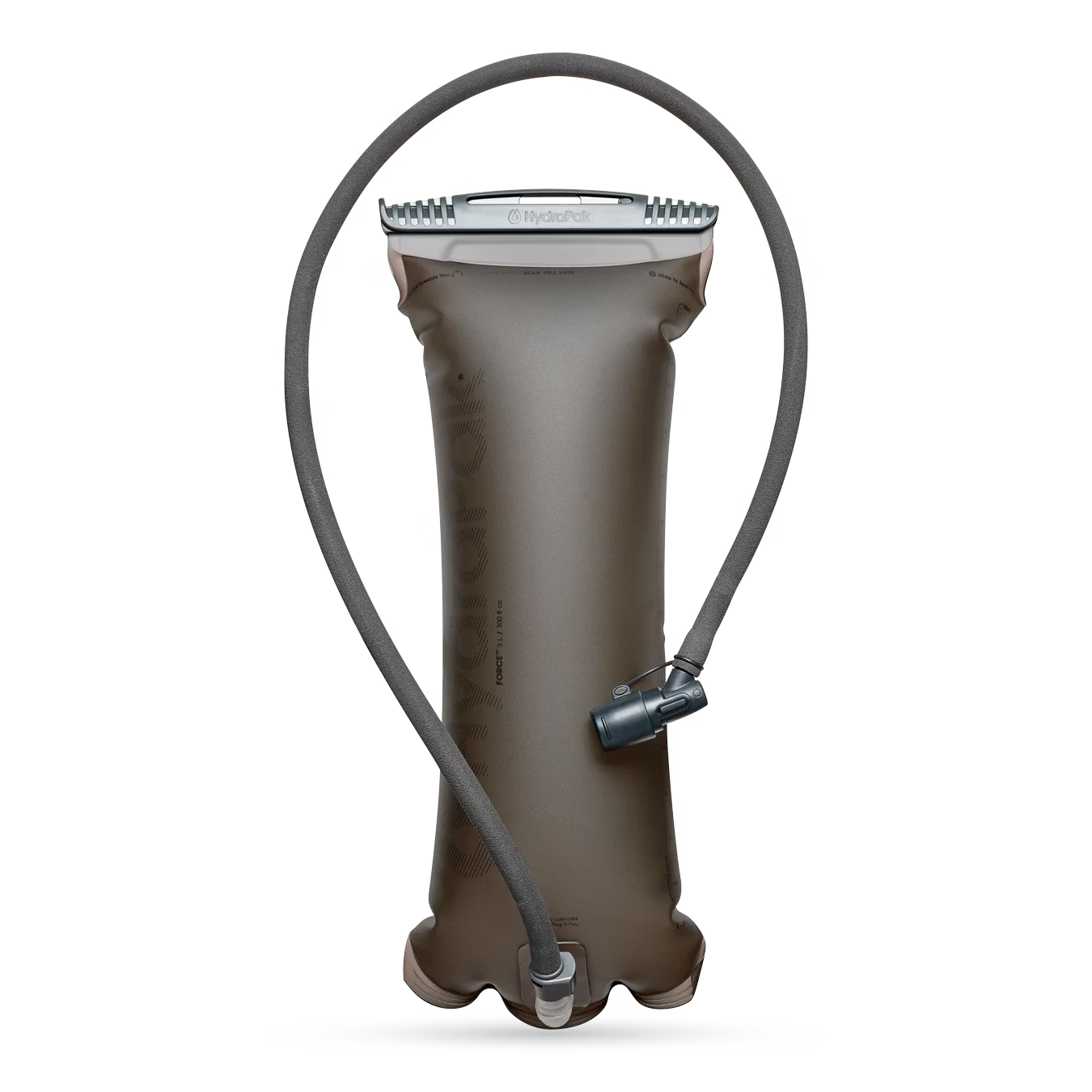 HydraPak Force 3L 可翻洗隔熱背包水袋/吸管水袋 遠古灰 A523