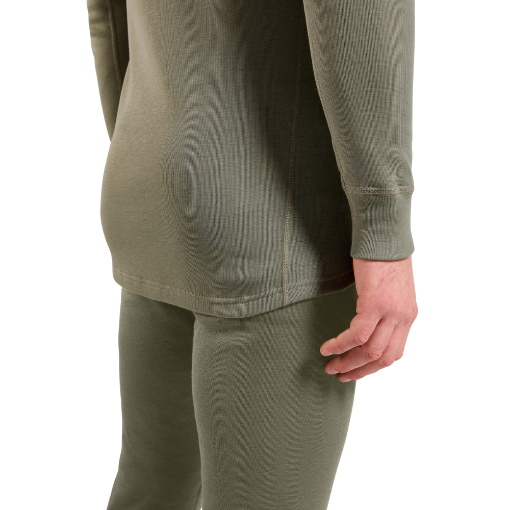 ODLO ECO 男 銀離子 保暖型 圓領 長袖上衣 灰綠 159102-10876