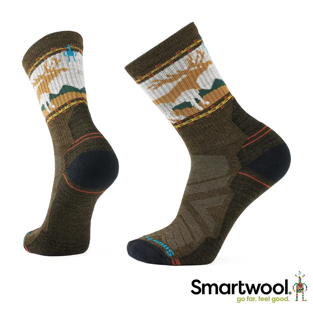 Smartwool 男 機能 戶外 全輕量減震 中長襪 Moose 軍風橄綠 SW002686D11