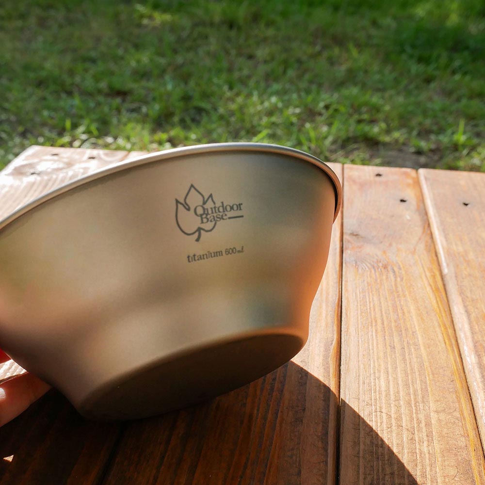 Outdoorbase 野夫炊煙 單層純鈦野炊盤 600ml /800ml OB27425