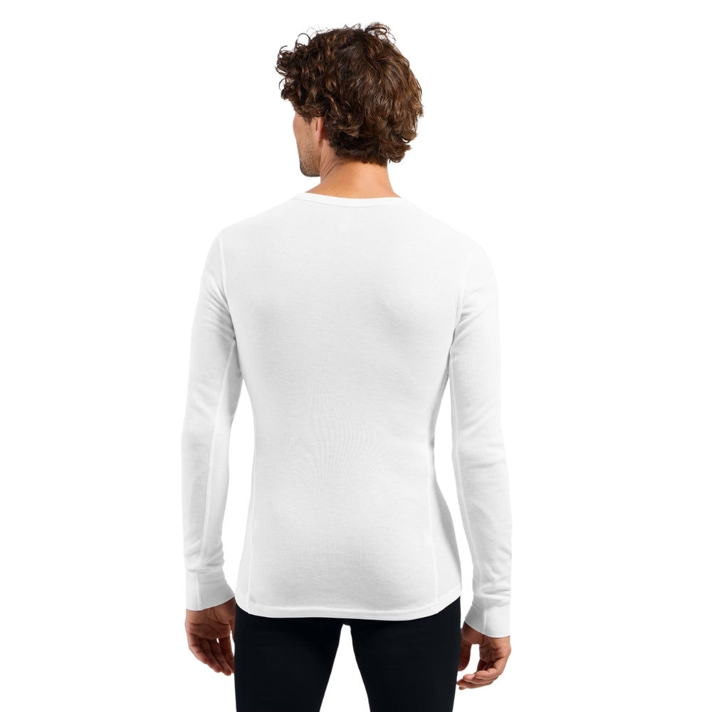 ODLO ECO 男 銀離子 保暖型 圓領 長袖上衣 白 159102-10000