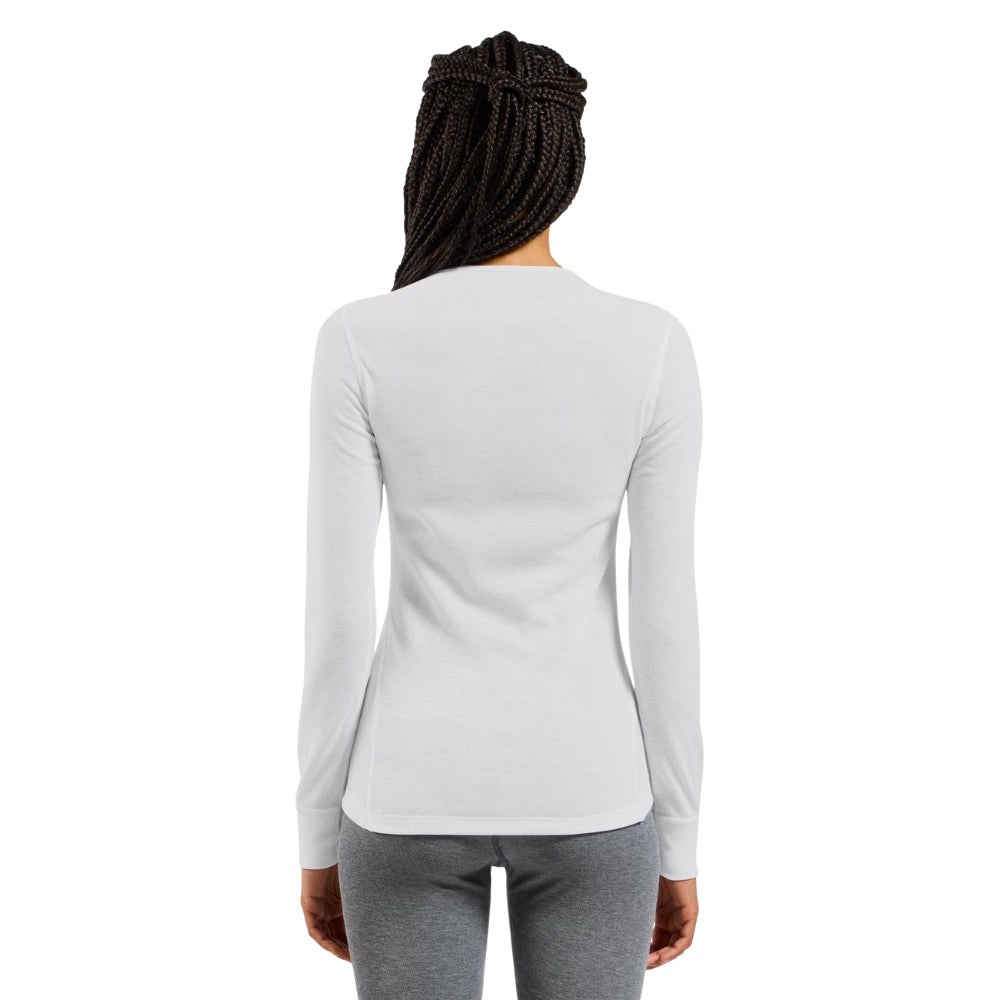 ODLO ECO 女 銀離子 保暖型 圓領 長袖 上衣 白 159101-10000