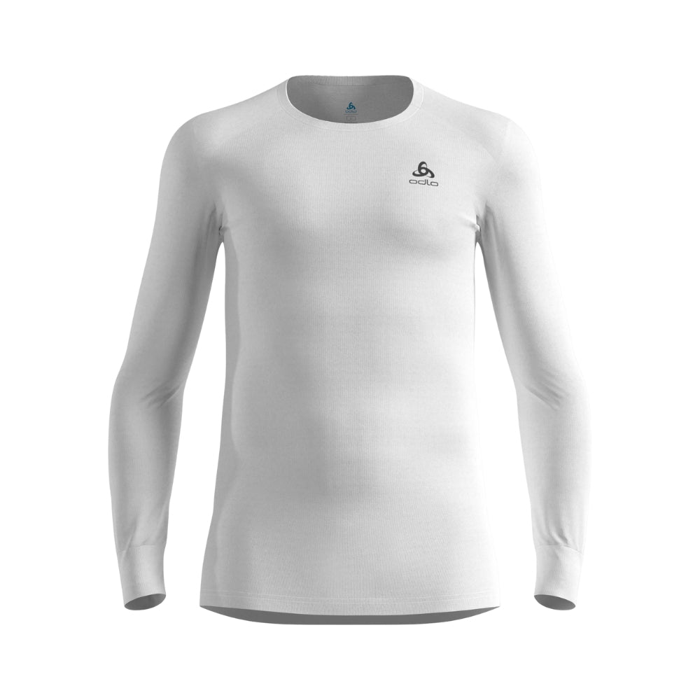 ODLO ECO 男 銀離子 保暖型 圓領 長袖上衣 白 159102-10000