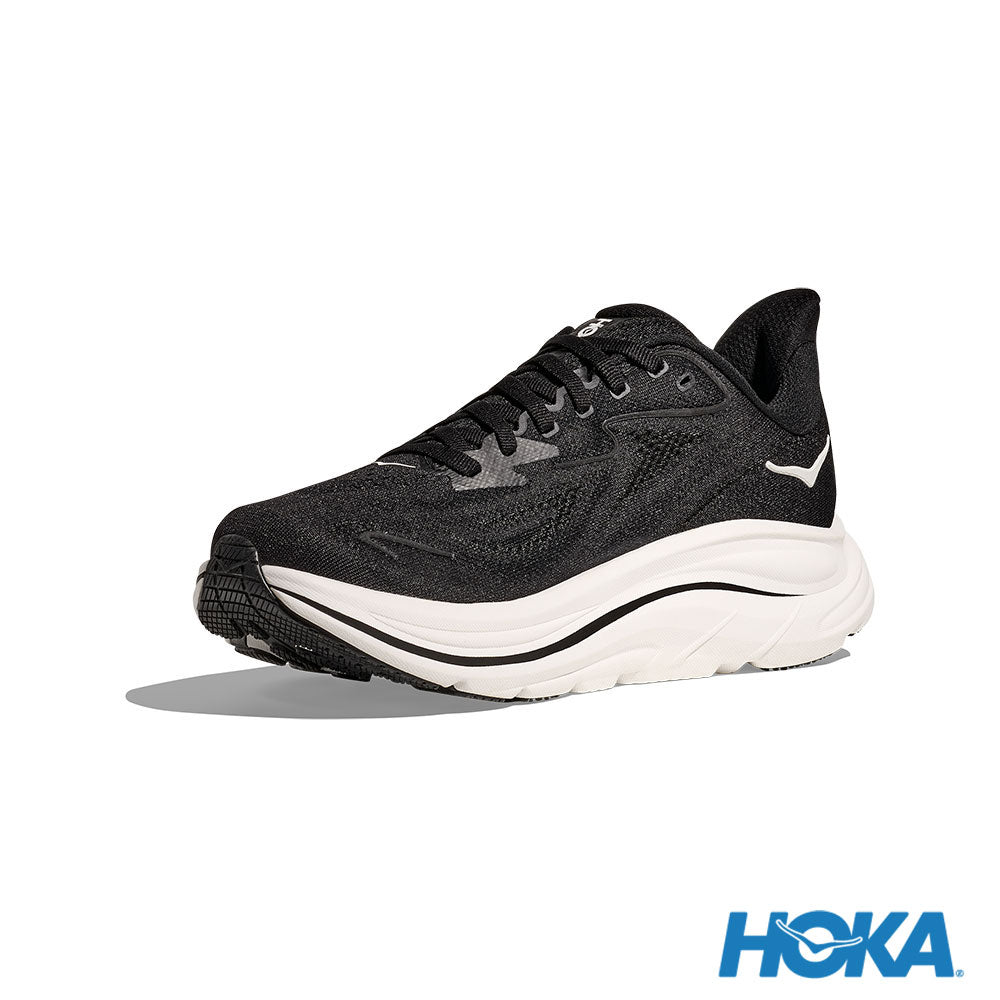 HOKA 男 Clifton 10 寬楦 路跑鞋 黑/白 1162032BWHT