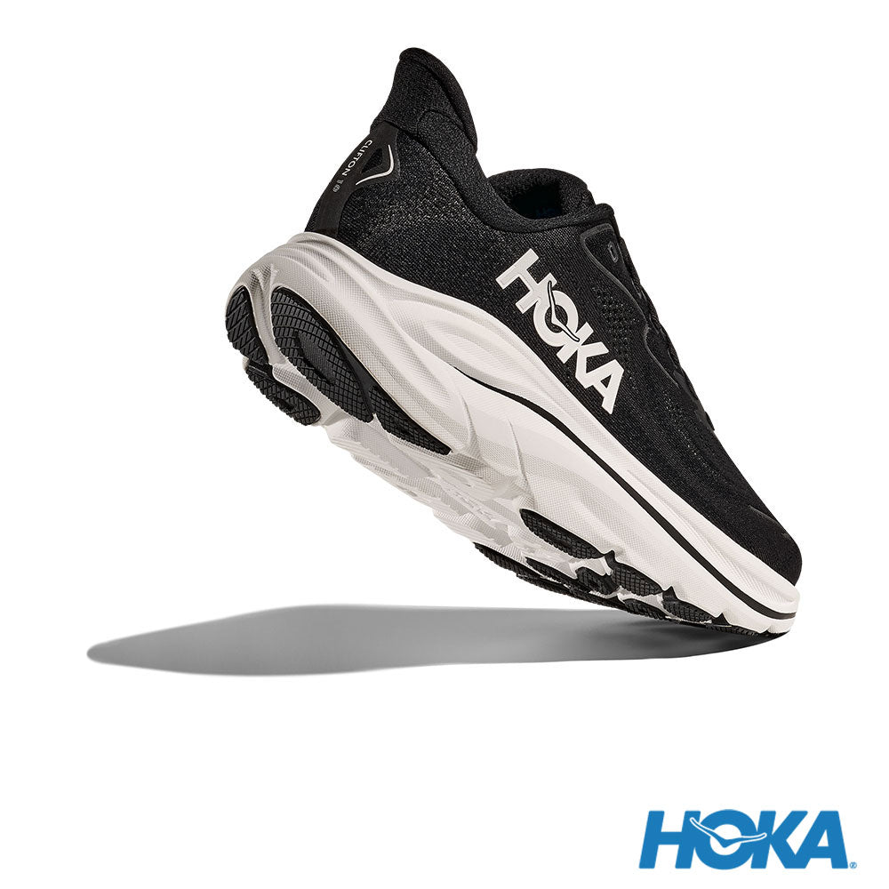 HOKA 男 Clifton 10 寬楦 路跑鞋 黑/白 1162032BWHT