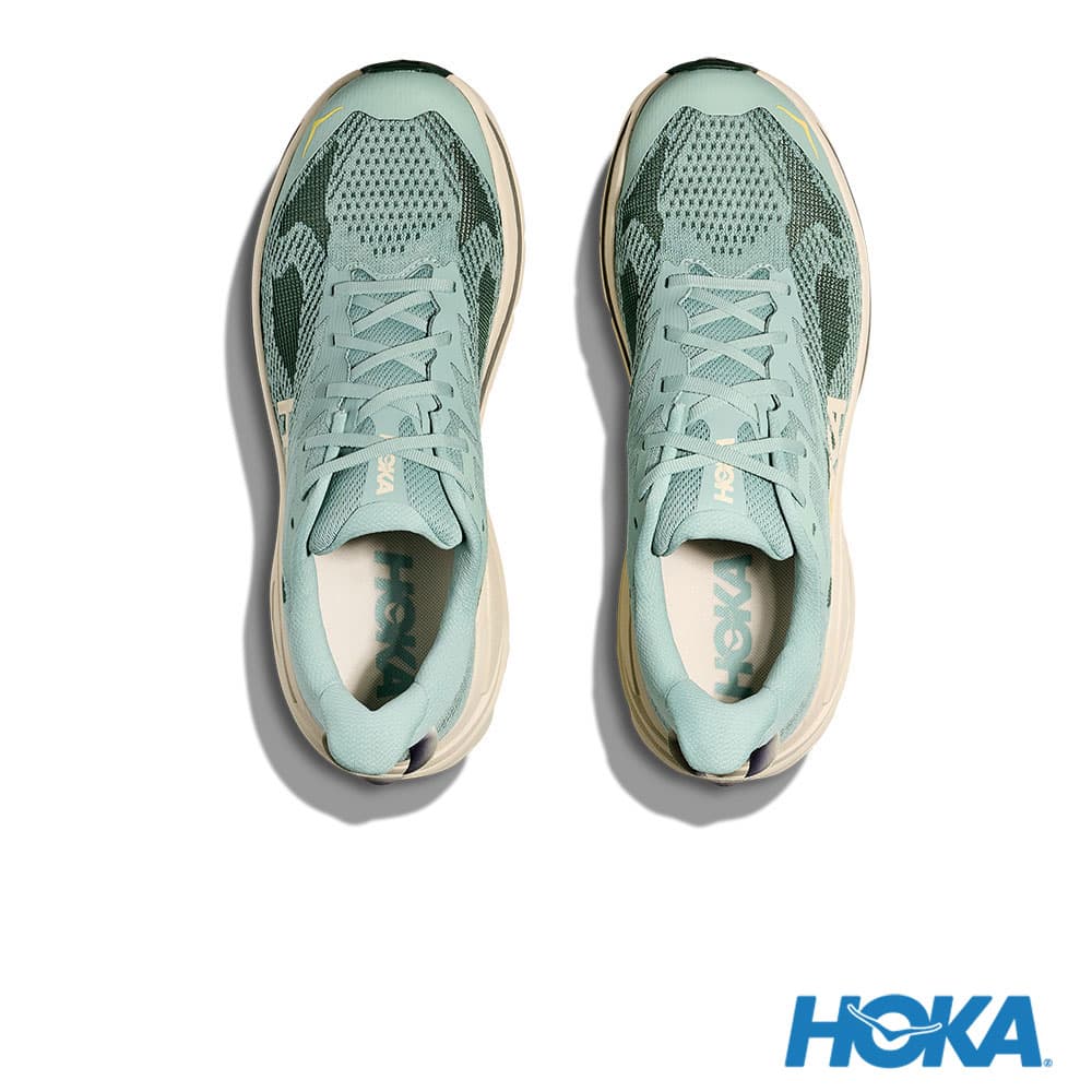 HOKA Challenger 8 男 寬楦 越野鞋 翡翠綠/松露鹽白 1168718JDT