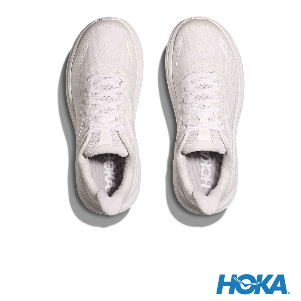 HOKA 女 Clifton 10 寬楦 路跑鞋 白/白 1162050WWH