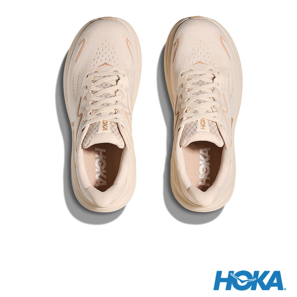 HOKA Clifton 10 女 D寬楦型 路跑鞋 香草白/樺木 1162050VCH