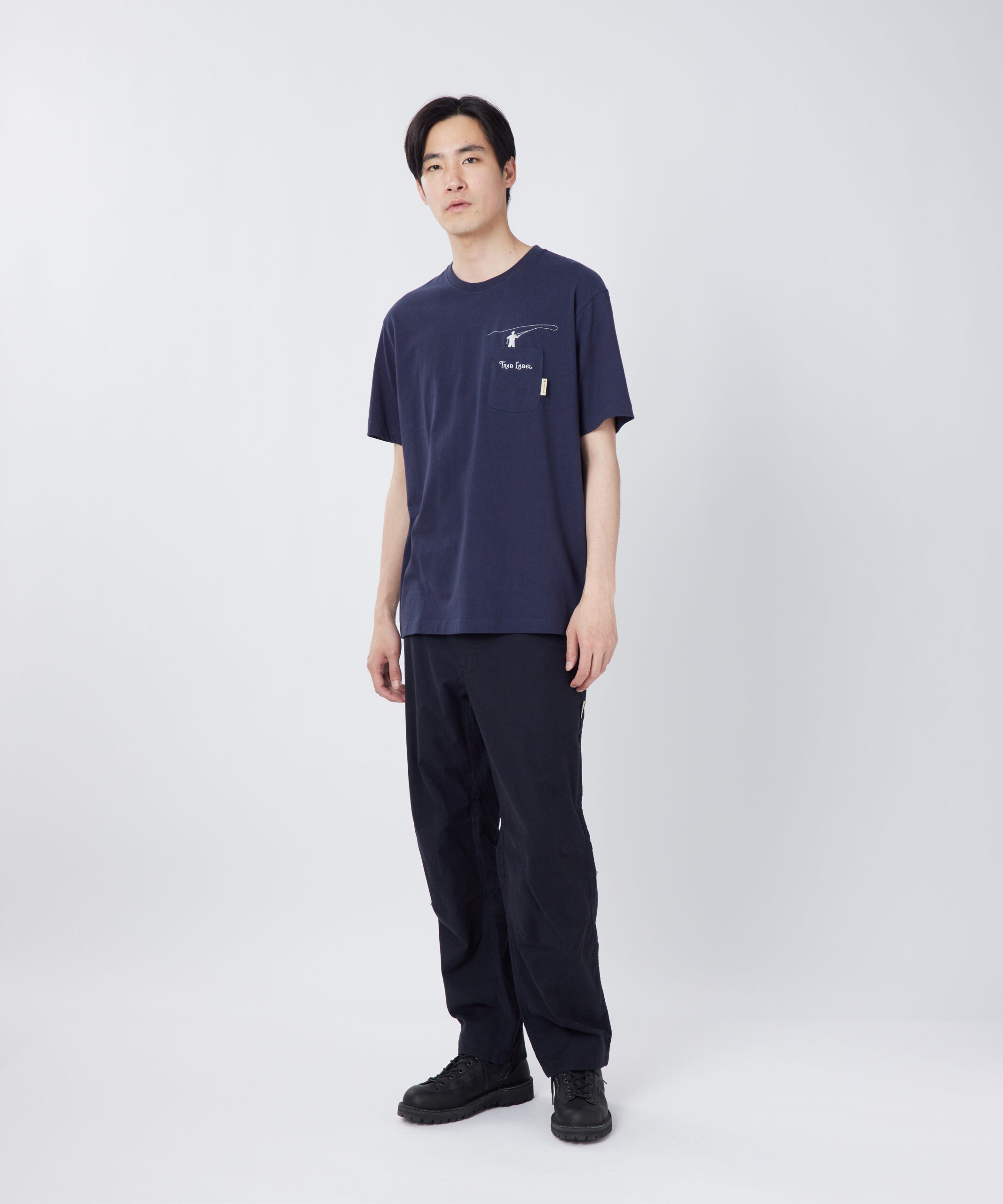 SnowPeak Trad Label Cast 輕量 T-Shirt 靛藍色