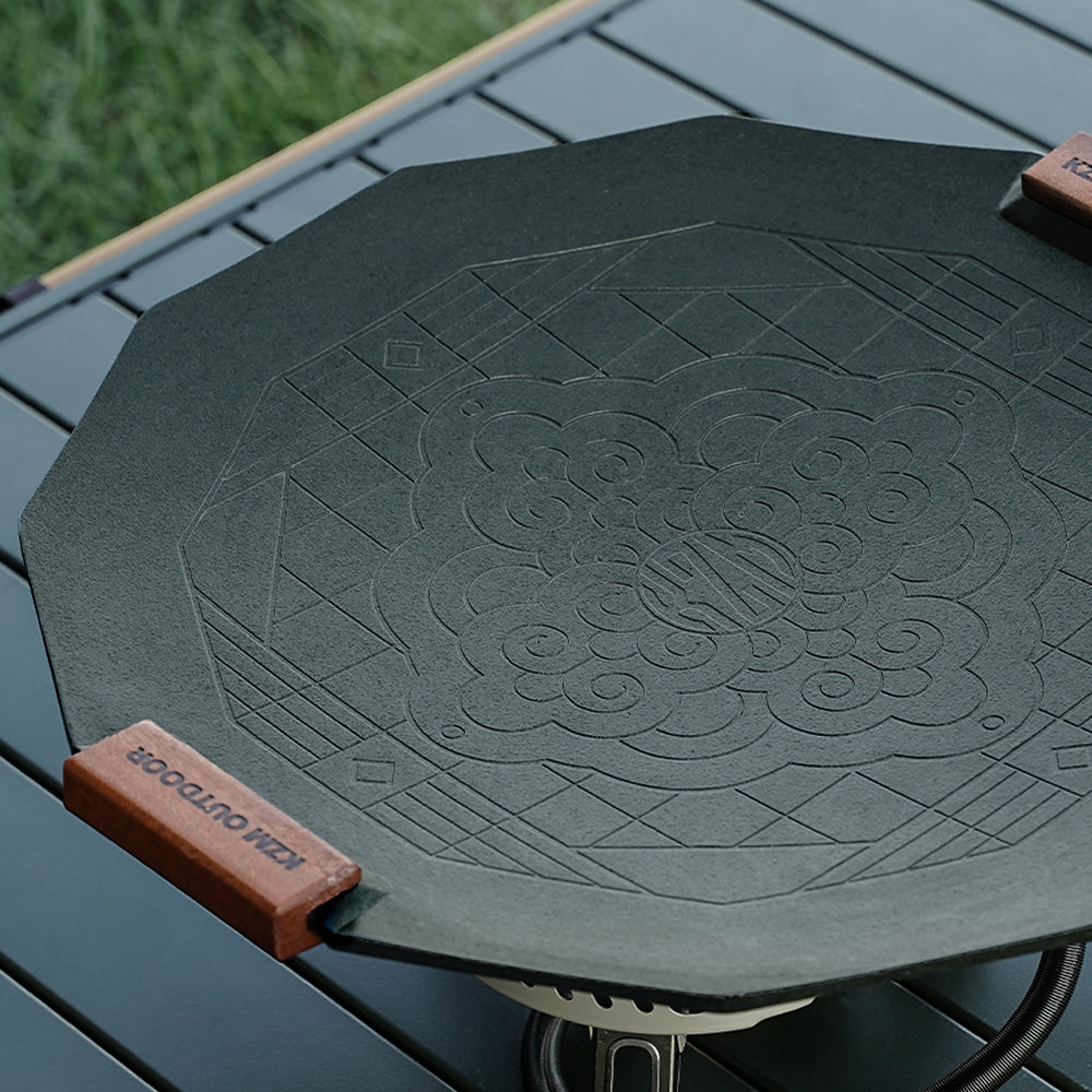 KZM 韓式不沾煎烤盤 附木手把 K23T3G03