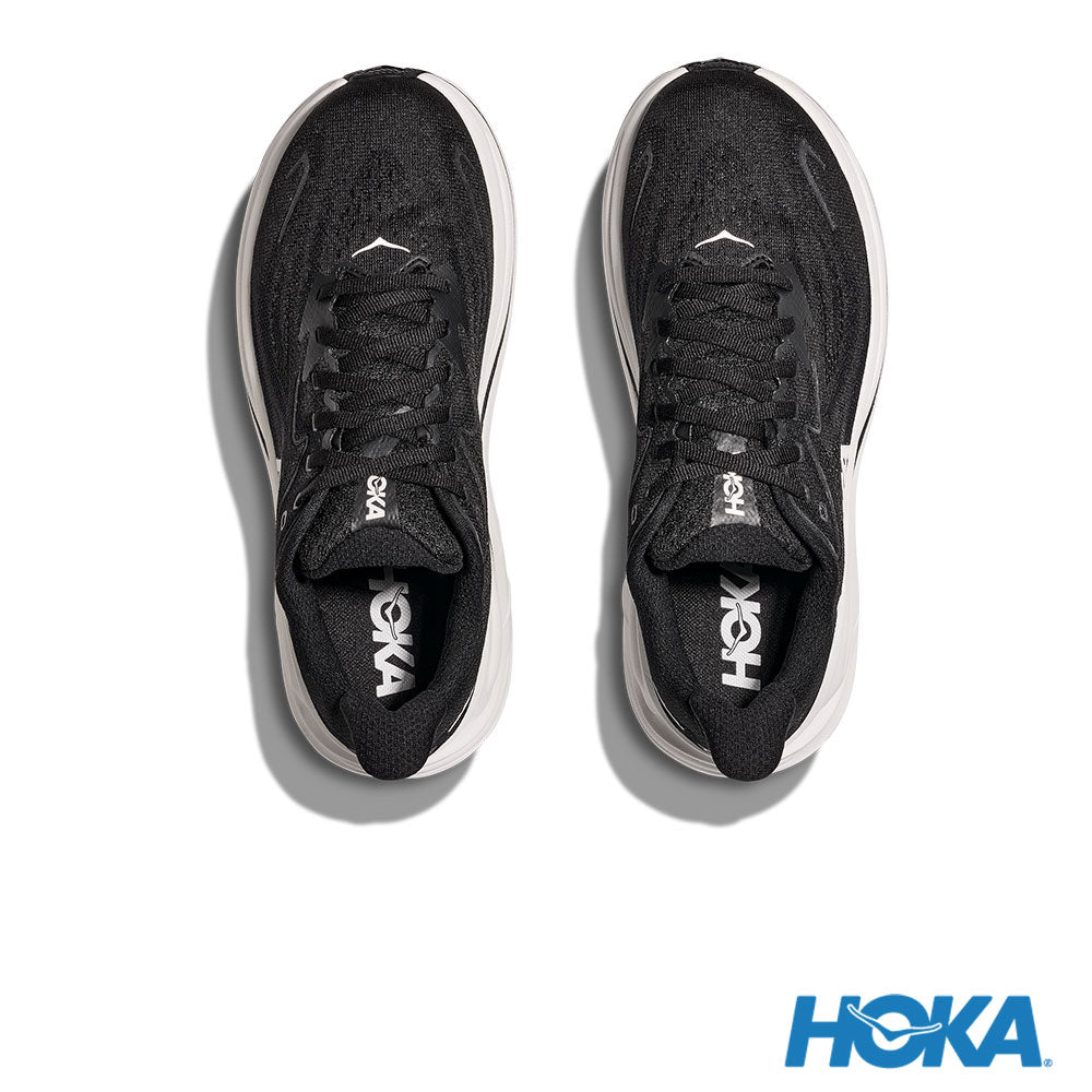 HOKA 男 Clifton 10 寬楦 路跑鞋 黑/白 1162032BWHT