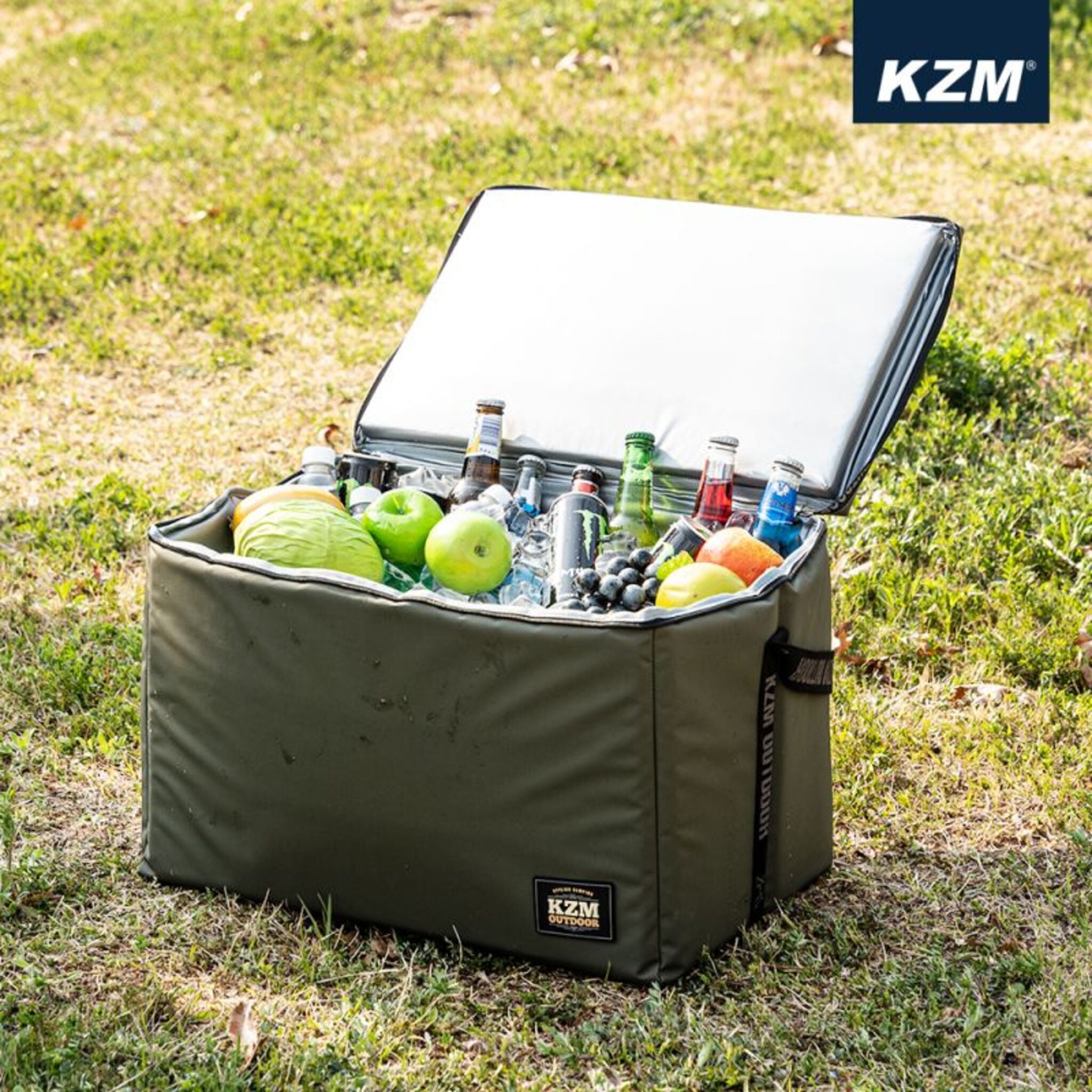 KZM 素面個性保冷袋 45L 軍綠色 K20T3K008