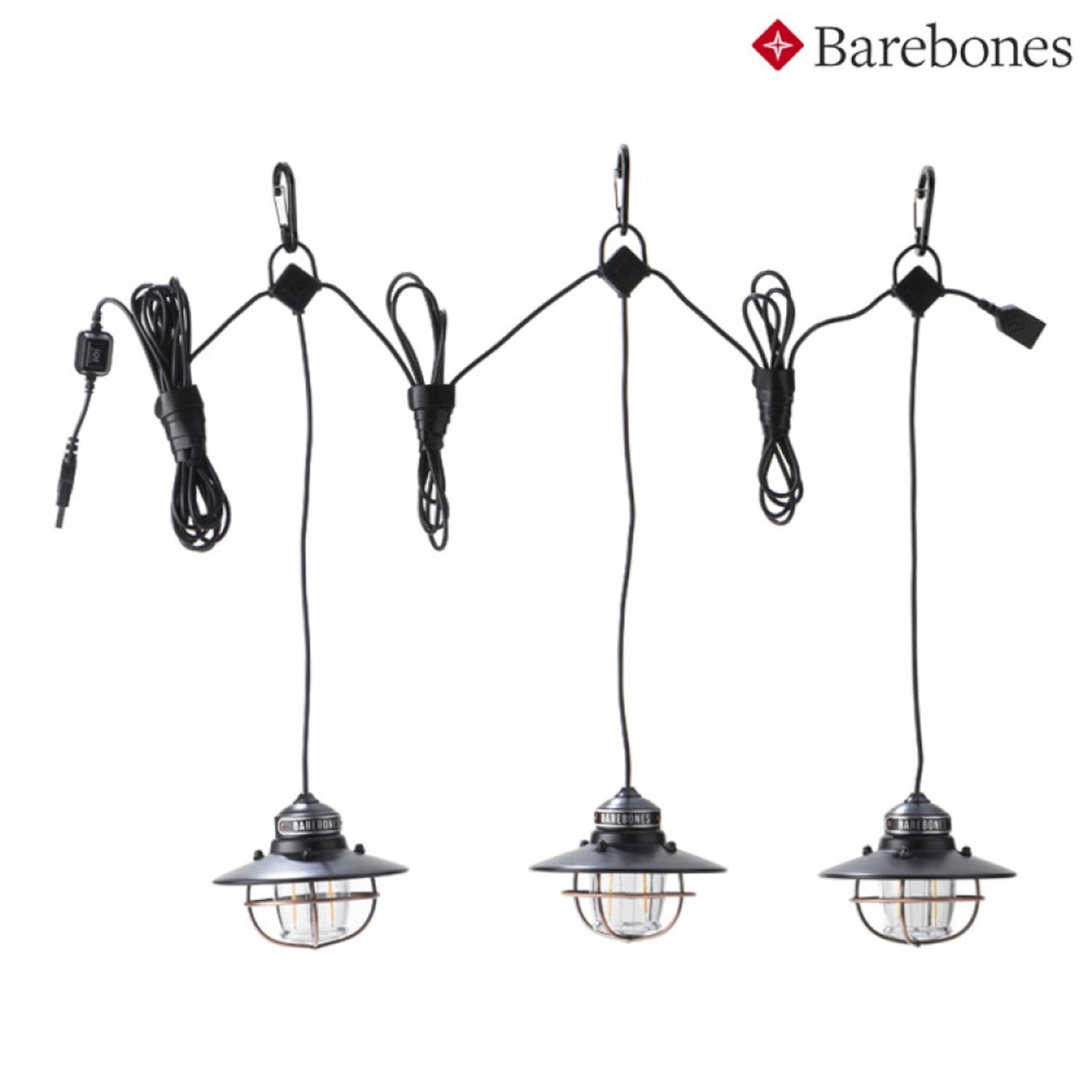 Barebones Edison String Lights 串連垂吊營燈 霧黑 LIV-265