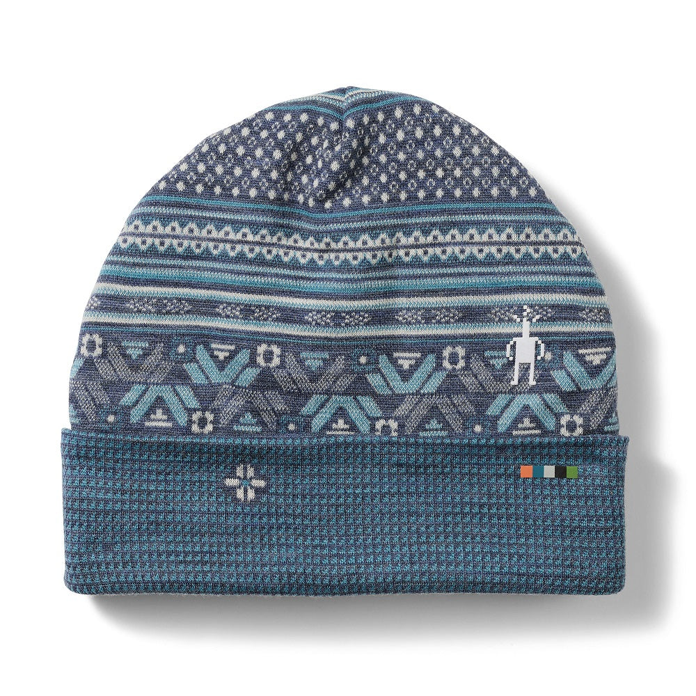 Smartwool Thermal 美麗諾羊毛 反摺毛帽 圖騰暮藍 SW0SW956R34