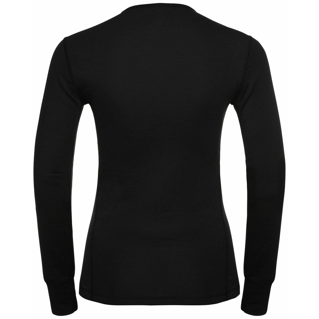 【瑞士 ODLO】ECO 銀離子 保暖型 圓領上衣 女款 黑色 159101 15000