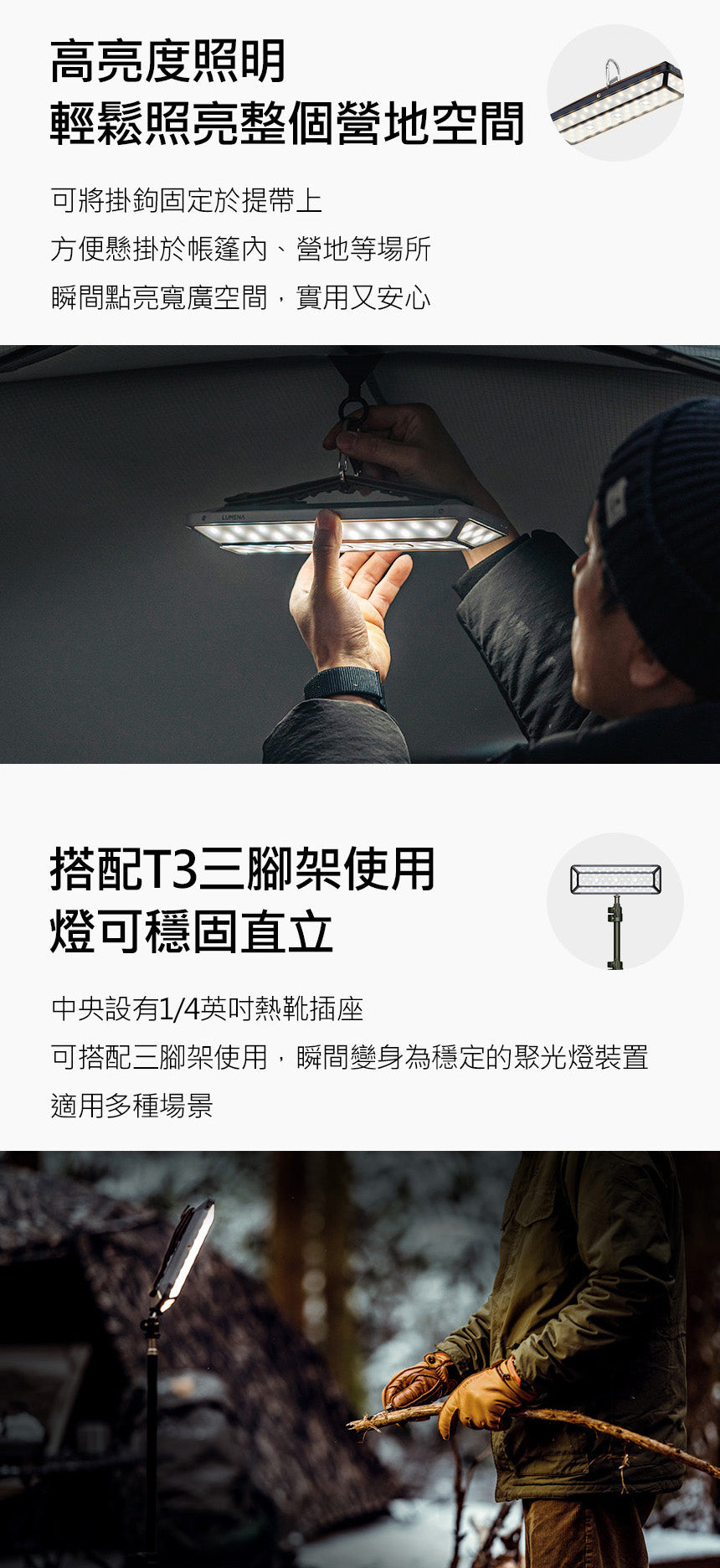LUMENA PRO2 5.1ch 五面廣角行動LED照明燈/攝影燈 三色溫