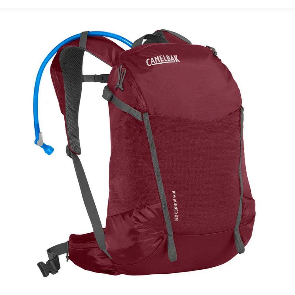 CamelBak Rim Runner X20 登山健行包(附2L快拆水袋) 霧灰/酒紅 CB2727001000