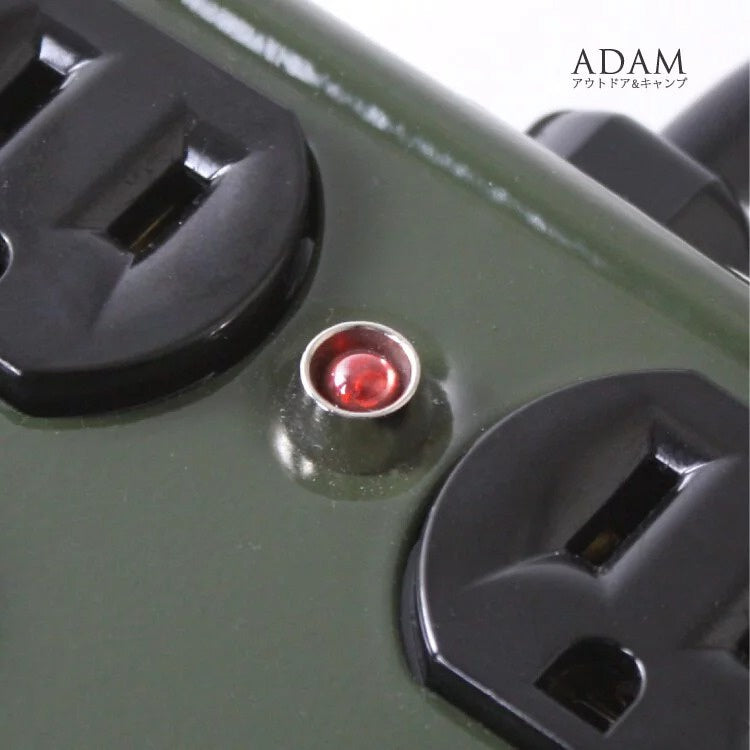 ADAM 金屬4座 延長線 軍綠色 ADPW-PS341Ｇ