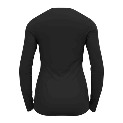 ODLO 瑞士 ECO銀離子 基礎保暖型 圓領上衣 女款 黑色 141251-15000