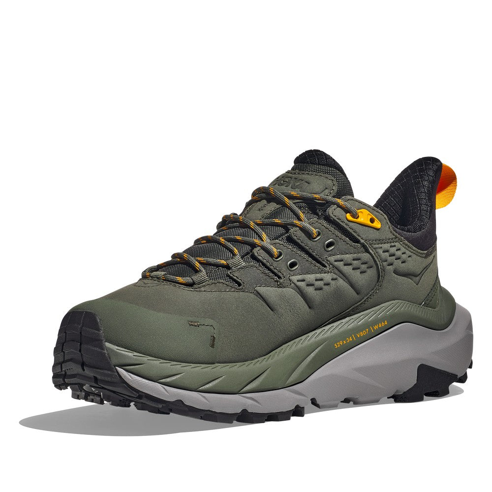 HOKA  男 Kaha 2 Low GTX 防水登山鞋 百里香綠/橘黃 1123190TRYL