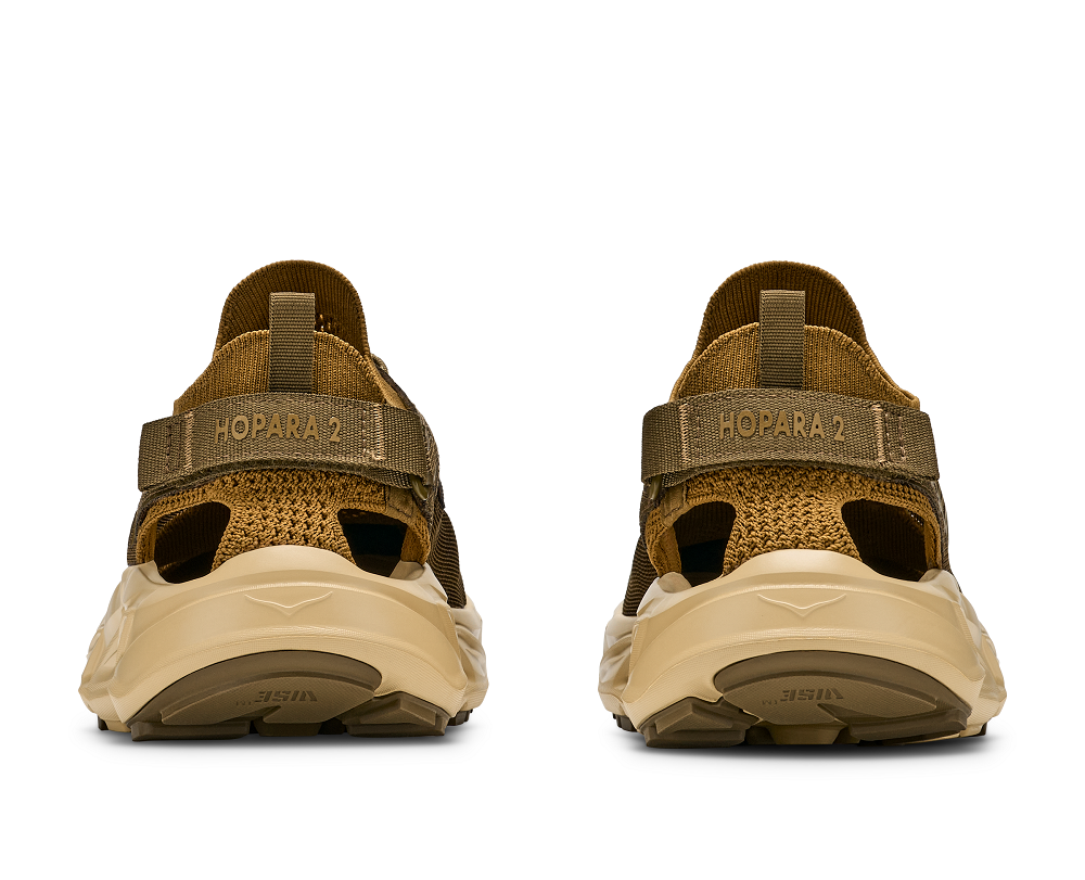 HOKA 男 Hopara 2 健行涼鞋 棕褐色/灰綠 1147650SPBR
