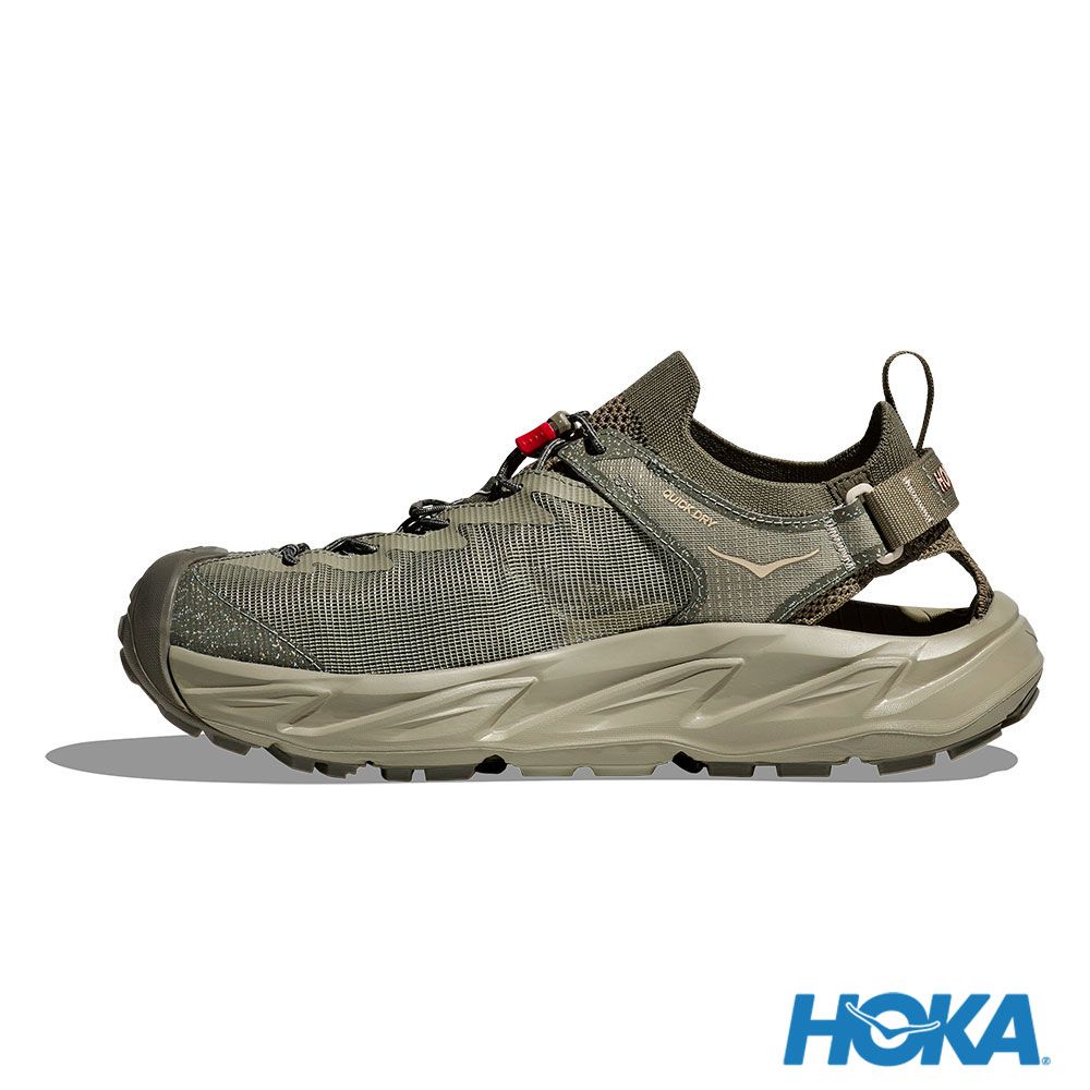 HOKA 男 Hopara 2 健行涼鞋 灰綠/燕麥奶色 1147650BYT