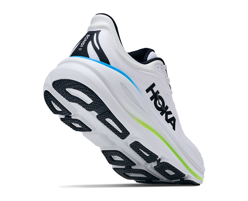 HOKA Bondi 9 男 寬楦 路跑鞋 霜白色/黑 1162013FLCK
