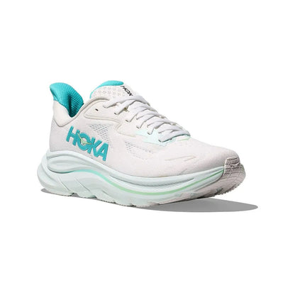 HOKA 女 Clifton 10 寬楦 路跑鞋 白/天空藍 HO 1162050WTCL