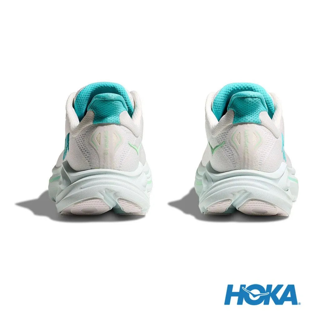 HOKA 女 Clifton 10 寬楦 路跑鞋 白/天空藍 HO 1162050WTCL