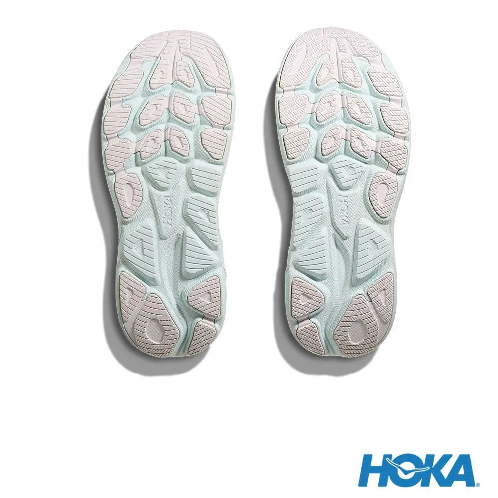HOKA 女 Clifton 10 寬楦 路跑鞋 白/天空藍 HO 1162050WTCL