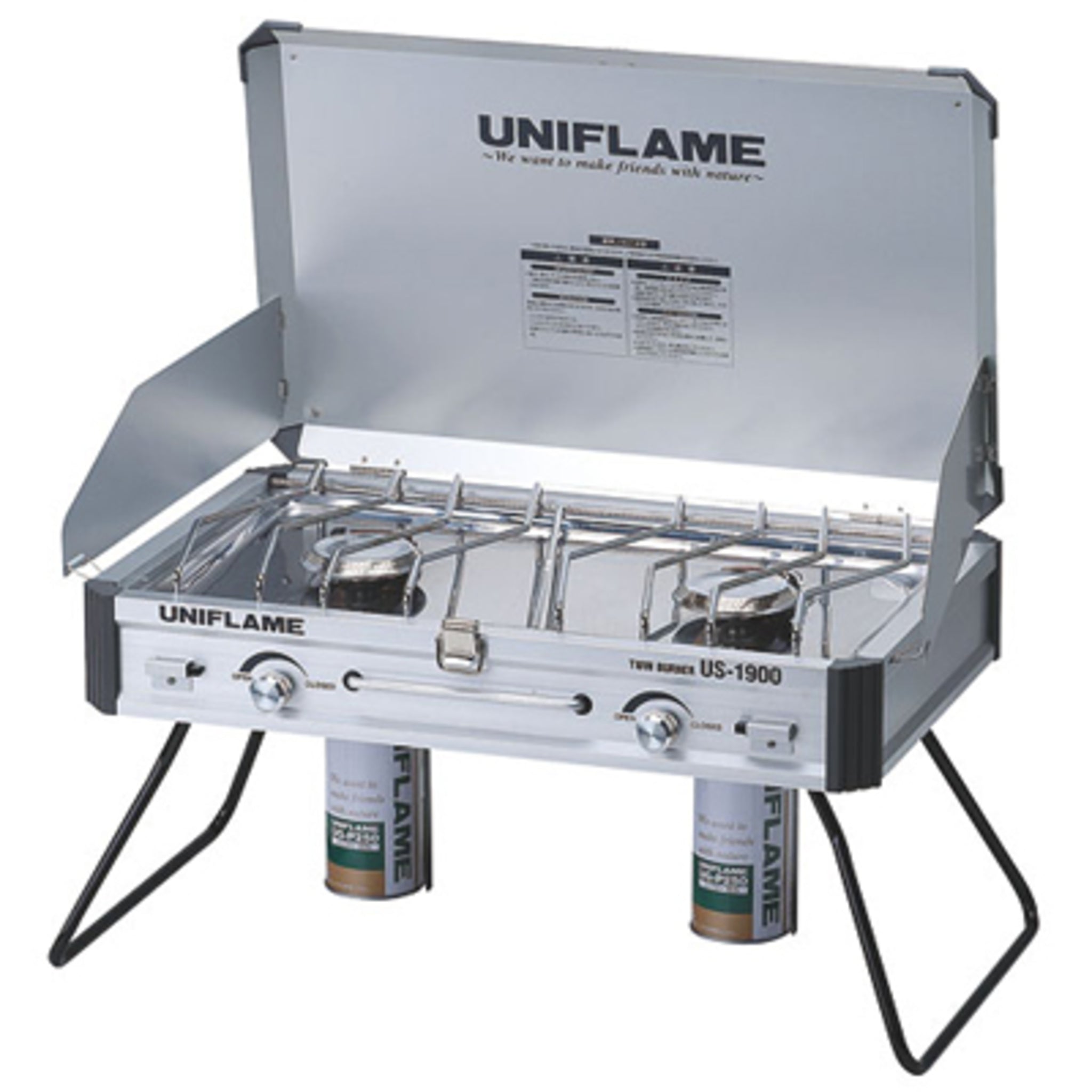 UNIFLAME US-1900 行動廚房瓦斯爐 不鏽鋼瓦斯雙口爐 610305