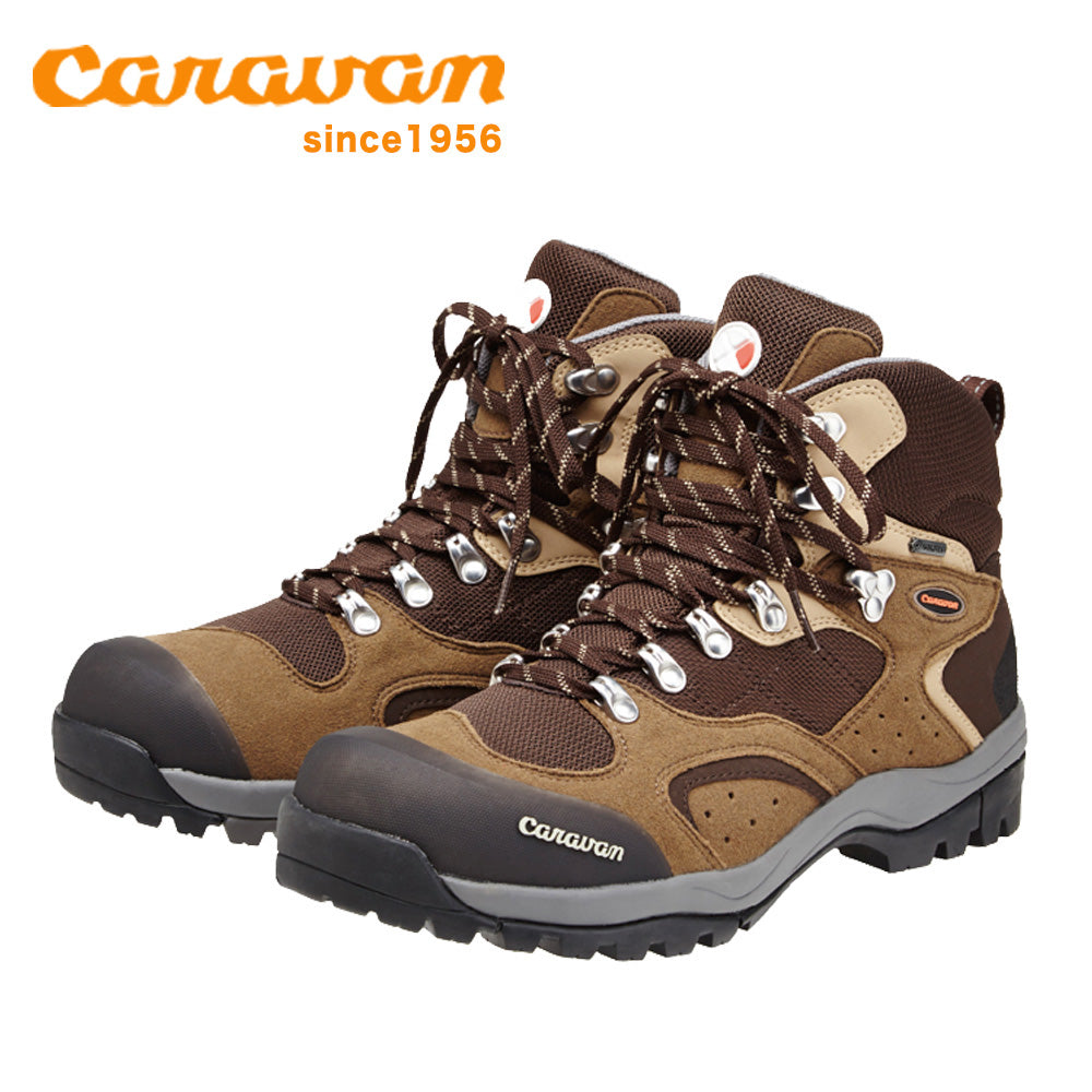 【日本 Caravan】中筒 GORE-TEX 登山健行鞋 C6_02W 0010106 堅果褐色 470