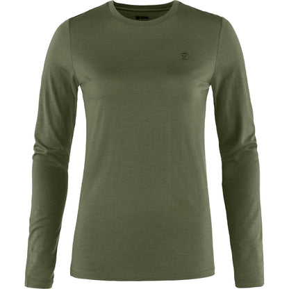Fjallraven Abisko Wool 女長袖羊毛排汗衣 月桂綠 84102-625