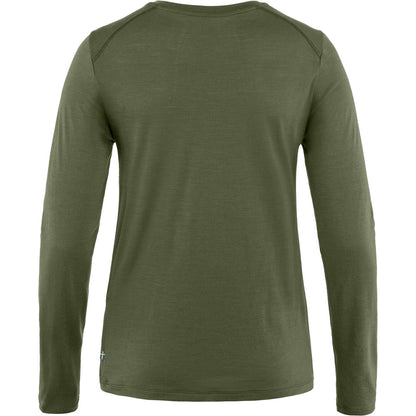 Fjallraven Abisko Wool 女長袖羊毛排汗衣 月桂綠 84102-625