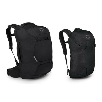 Osprey Farpoint 55 自助旅行背包 + 可拆卸的小背包 黑 OS 10003321