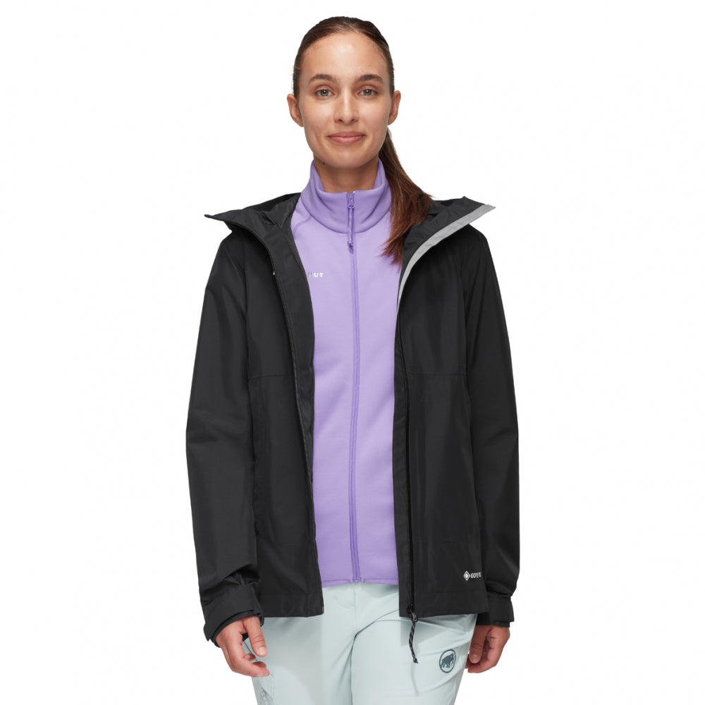 Mammut Treeline HS 女 多功能二層 GTX 連帽健行外套 黑色 1010-31440