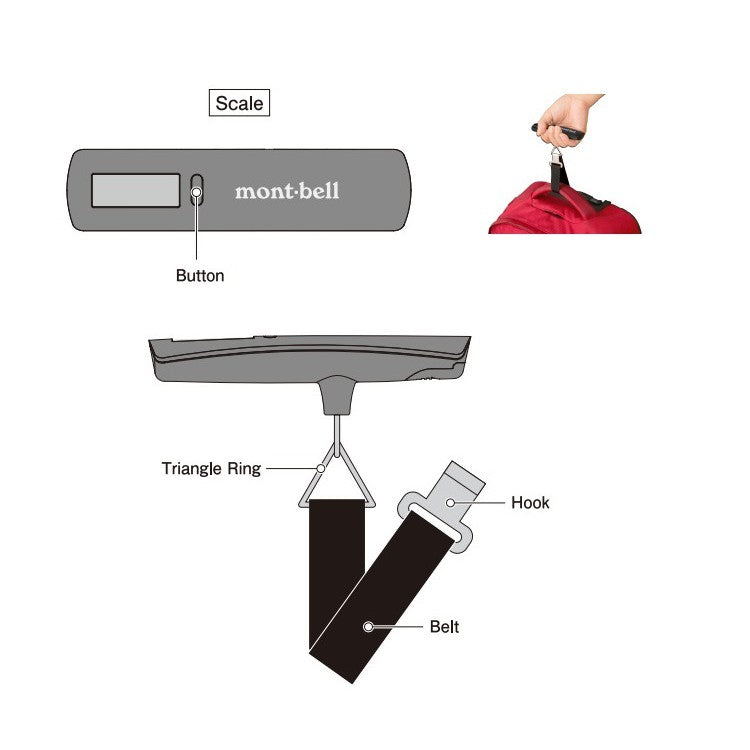 Mont-Bell Handy Scale手提電子秤 黑 1124805BK