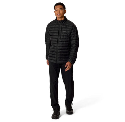 Rab Microlight Jacket 男 輕量防風羽絨立領外套 黑色 QDB94